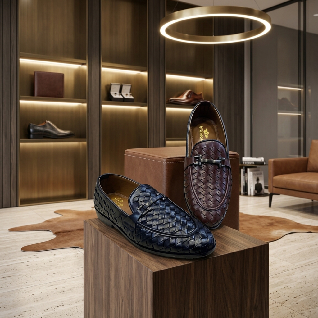 The Artisan Weave: Premium Hand-Woven Leather Bit Loafers