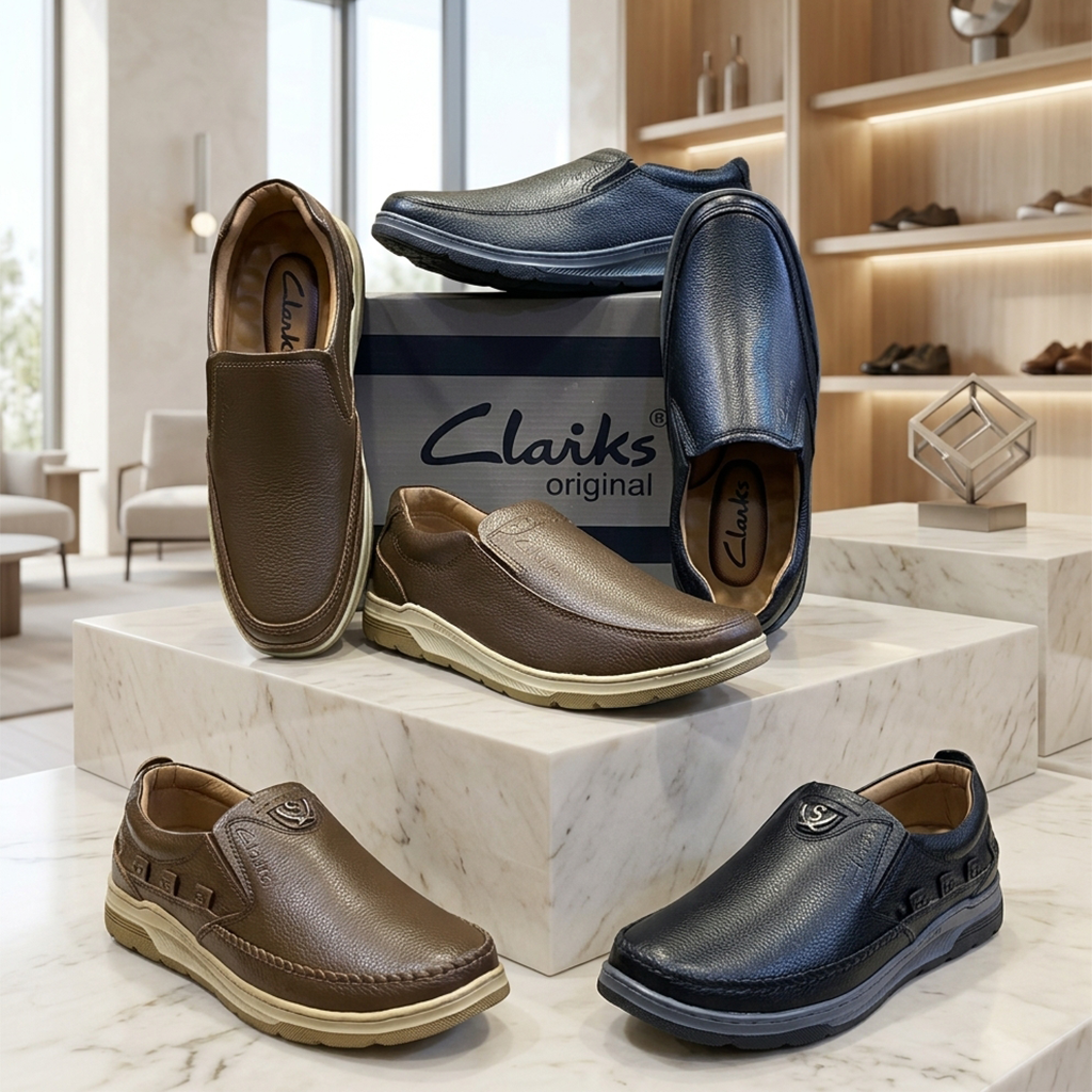 UrbanStride Men's Leather Comfort Slip-Ons – Medicated Cushioning