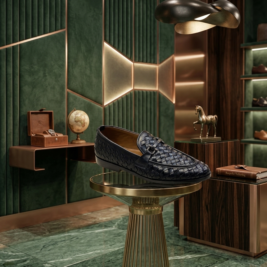 The Artisan Weave: Premium Hand-Woven Leather Bit Loafers