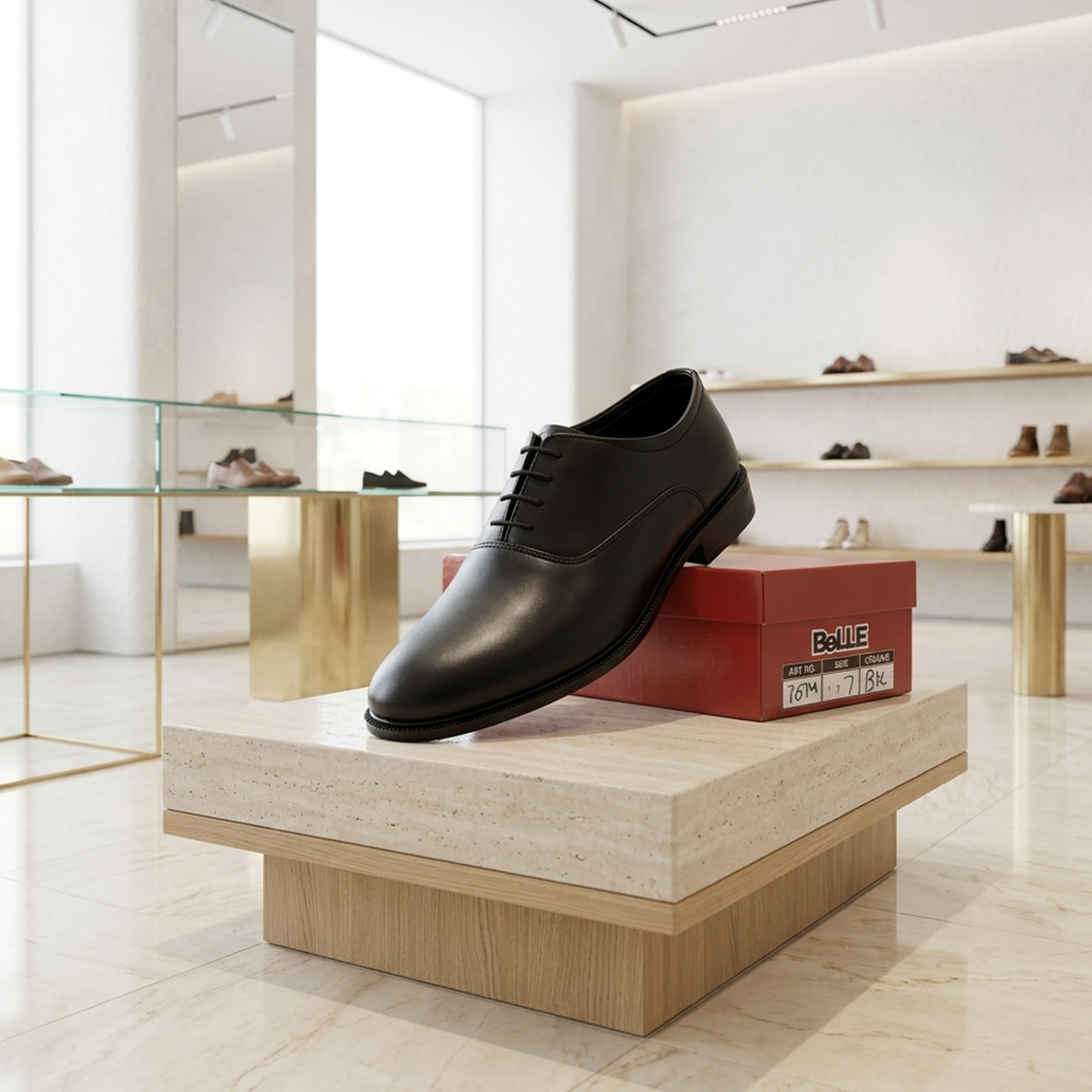 Classic Leather Plain-Toe Oxford Shoes