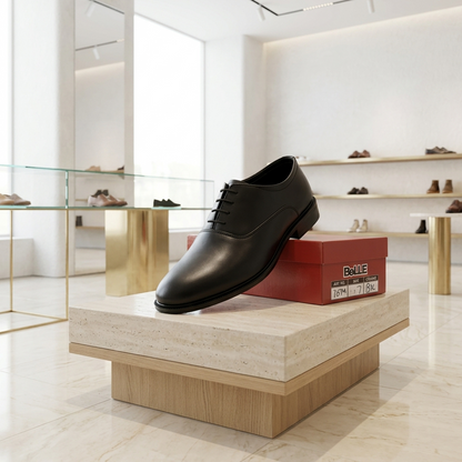 Classic Leather Plain-Toe Oxford Shoes