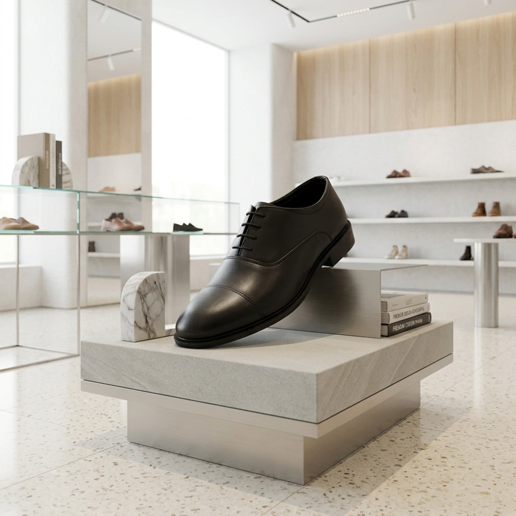 Classic Leather Plain-Toe Oxford Shoes