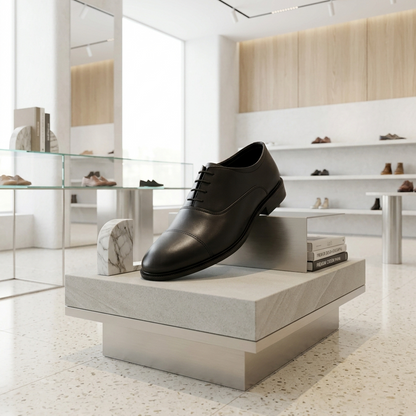 Classic Leather Plain-Toe Oxford Shoes